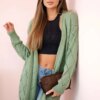 Sweater with a geometric pattern dark mint