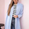 Sweater with batwing sleeve blue