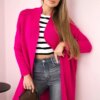 Sweater with batwing sleeve fuchsia