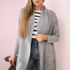 Sweater with batwing sleeve light gray