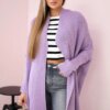 Sweater with batwing sleeve purple
