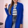 Sweater with batwing sleeve purple-blue