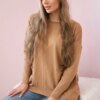 Sweater with front pockets Camel