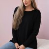 Sweater with front pockets black