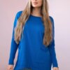 Sweater with front pockets cornflower blue