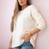 Sweater with front pockets ecru