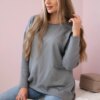 Sweater with front pockets gray