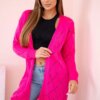 Sweater with geometric pattern pink neon
