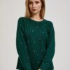 Sweater with rhinestones