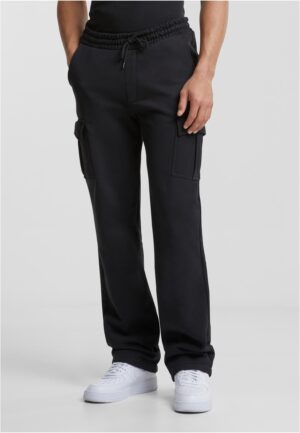 Sweatpants Heavy Straight Leg Cargo Black