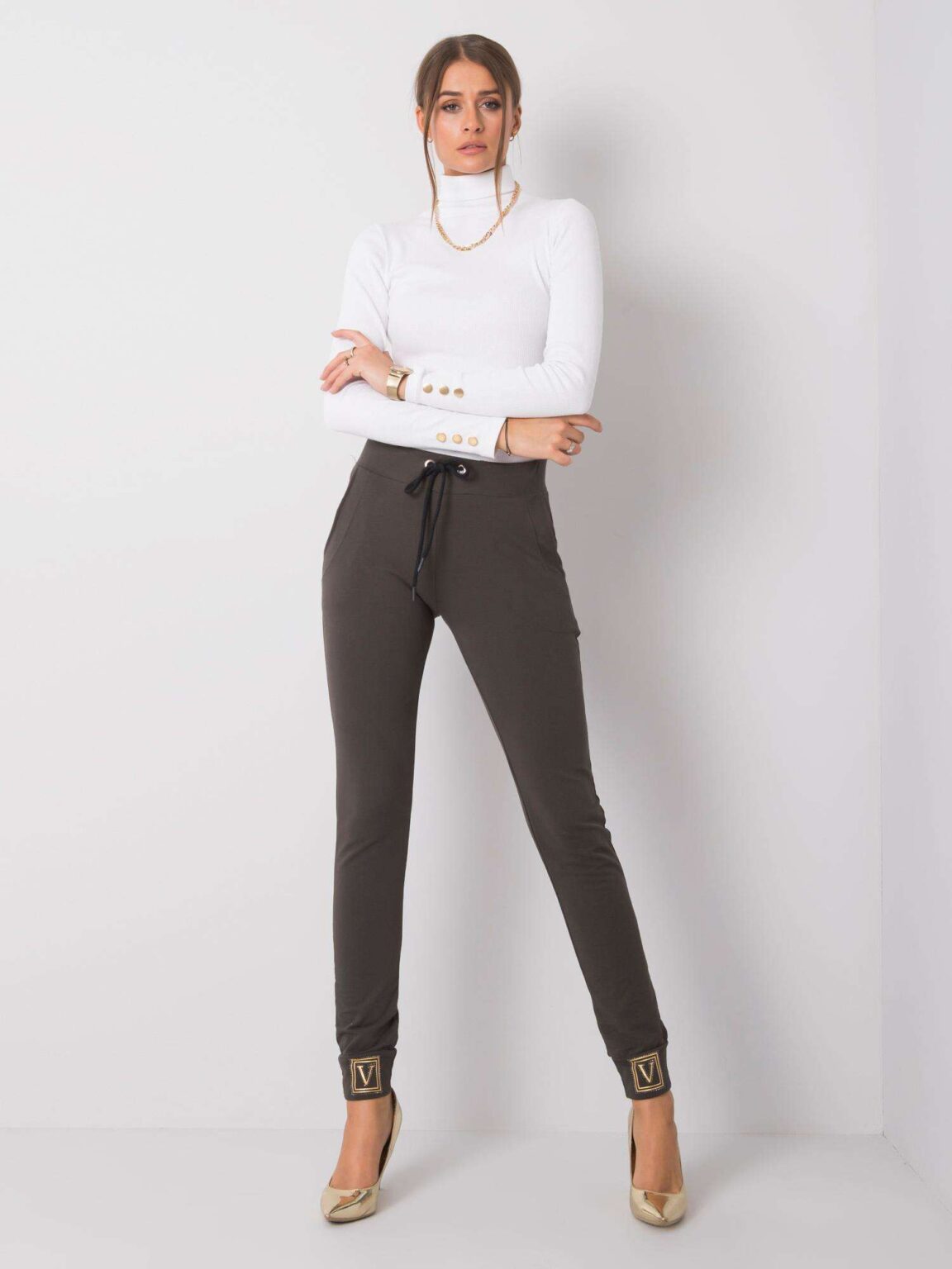 Sweatpants-RV-DR-5980.12-dark khaki
