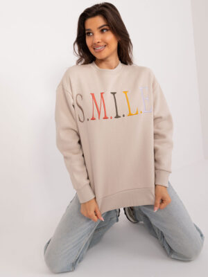 Sweatshirt-D10606BA02565C-beige Sweatshirt-D10606BA02565C-beige