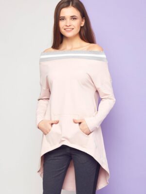 Sweatshirt I... Mi with a wide neckline pink Sweatshirt I... Mi with a wide neckline pink