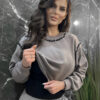 Sweatshirt brown By o la la cxp1213.brown/black