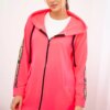 Sweatshirt with back zip pink neon