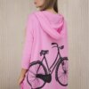 Sweatshirt with cycling print light pink