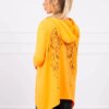 Sweatshirt with wing print orange neon