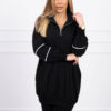 Sweatshirt with zipper and pockets black