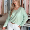 Sweter damskie one size oversize NORVAN miętowy Dstreet