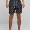 Swim shorts pattern blackscriptlogo