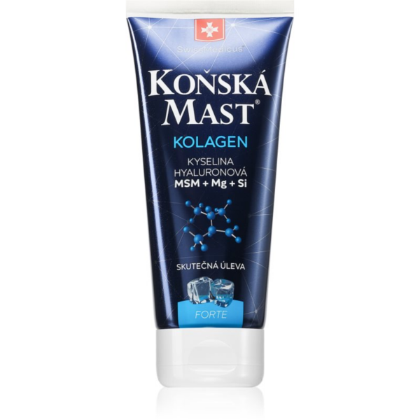 SwissMedicus Koňská mast KOLAGEN forte chladivá hűsítő gél fáradt izmokhoz 200 ml-ár