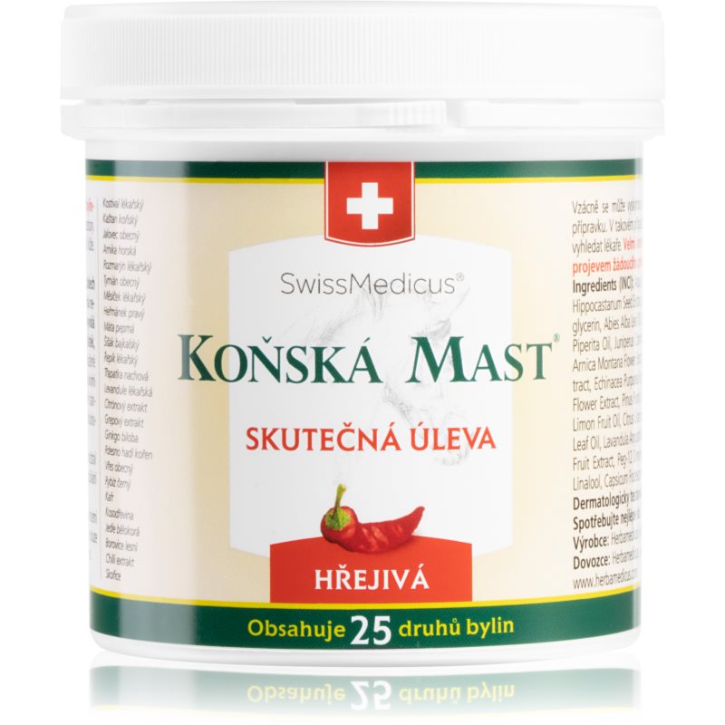 SwissMedicus Koňská mást hřejivá zsír melegítő hatású 250 ml-Ár