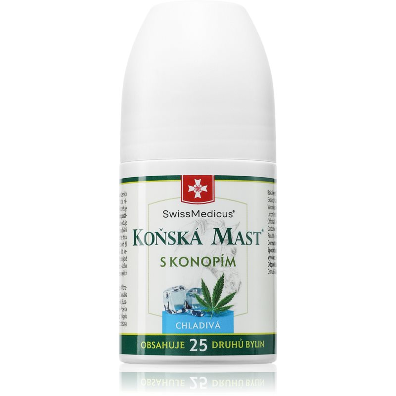 SwissMedicus Koňská mast s konopím chladivá roll-on 90 ml-ár