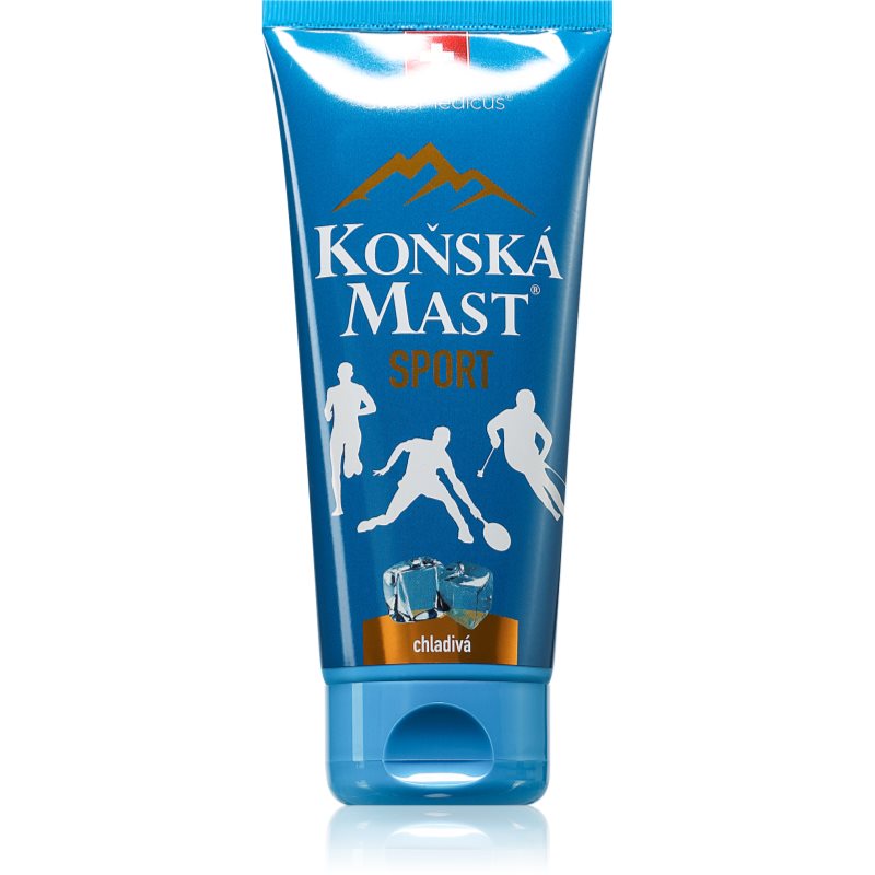 SwissMedicus Mast SPORT chladivá hűsítő gél a fáradt és fájó izmok megnyugtatására 200 ml-ár