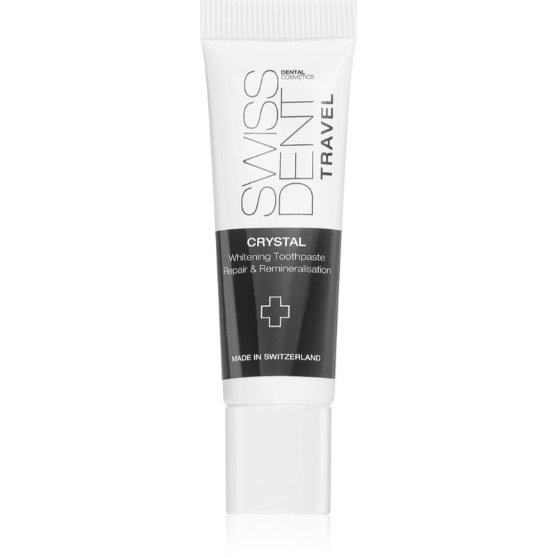 Swissdent Crystal Travel Tube ásványfeltöltő fogkrém fehérítő hatással 10 ml-Ár