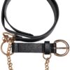 Synthetic leather strap with chain