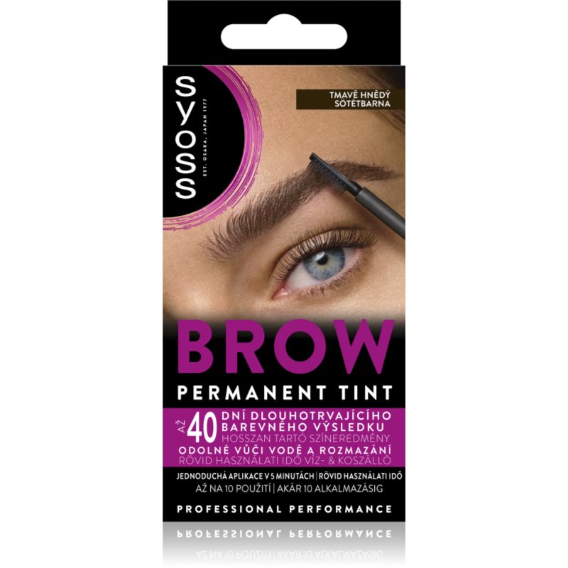 Syoss Brow Tint szemöldökfesték árnyalat Dark Brown 10 ml-Ár
