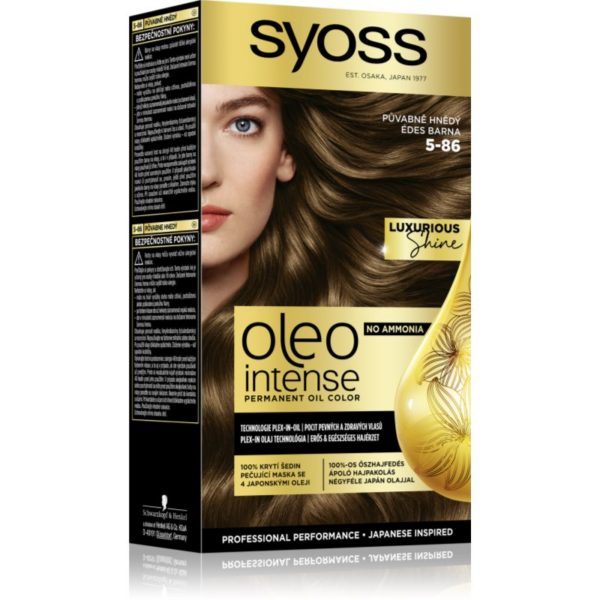 Syoss Oleo Intense tartós hajfesték olajjal árnyalat 5-86 Sweet Brown 1 db-Eredeti
