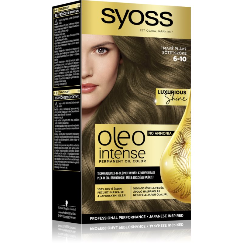 Syoss Oleo Intense tartós hajfesték olajjal árnyalat 6-10 Dark Blond 1 db-Ár