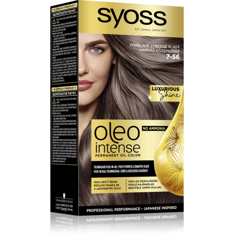 Syoss Oleo Intense tartós hajfesték olajjal árnyalat 7-56 Ashy Medium Blond 1 db-Ár