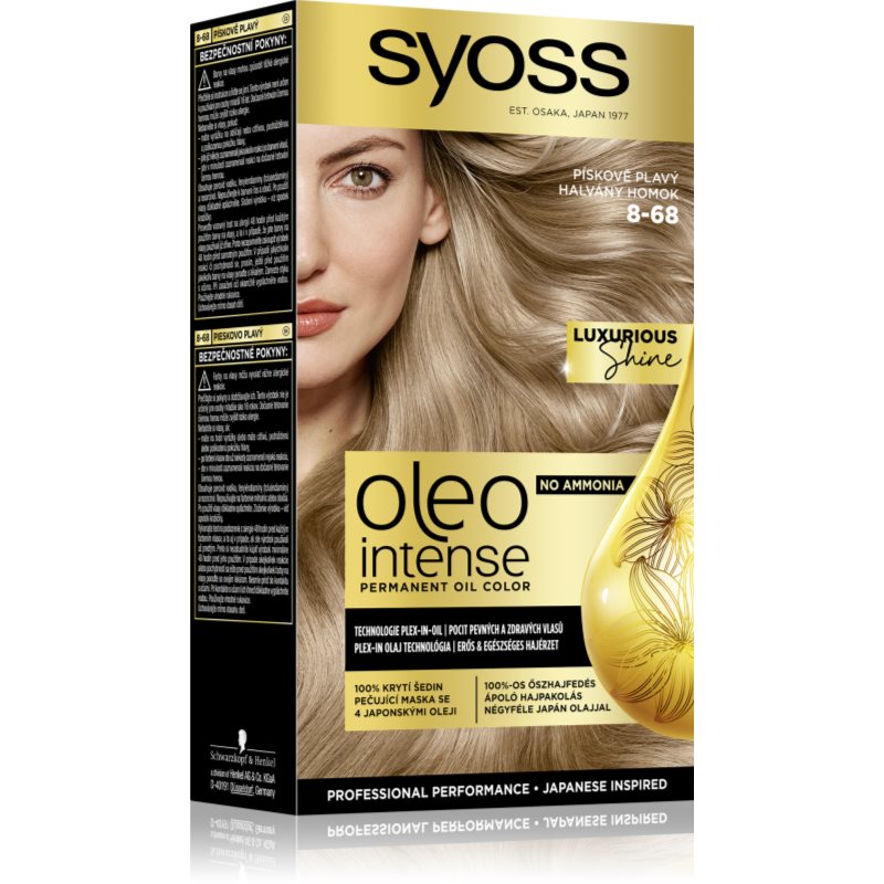 Syoss Oleo Intense tartós hajfesték olajjal árnyalat 8-68 Pale Sand 1 db-Ár