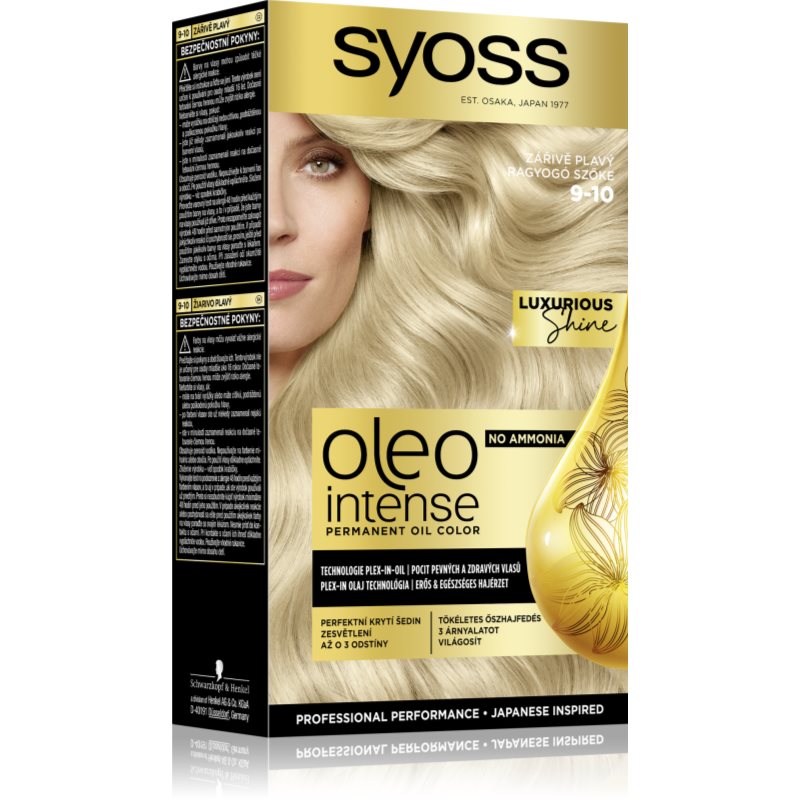Syoss Oleo Intense tartós hajfesték olajjal árnyalat 9-10 Bright Blond 1 db-Ár