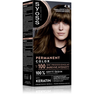 Syoss Permanent Color tartós hajfesték árnyalat 4_8 Chocolate Brown 1 db-Eredeti
