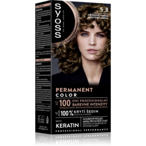 Syoss Permanent Color tartós hajfesték árnyalat 5_8 Hazelnut Brown 1 db-Eredeti