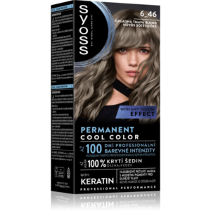 Syoss Permanent Cool Color tartós hajfesték árnyalat 6_46 Cool Dark Blond 1 db
