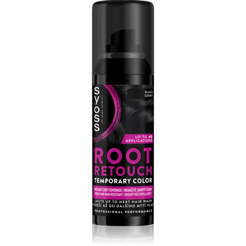 Syoss Root Retoucher tonizáló festék a lenőtt hajra spray -ben árnyalat Black 120 ml-Eredeti