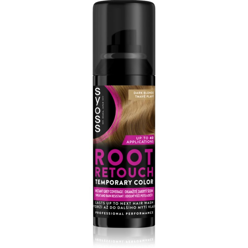 Syoss Root Retoucher tonizáló festék a lenőtt hajra spray -ben árnyalat Dark Blonde 120 ml-Eredeti