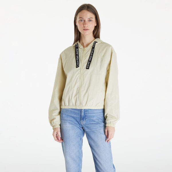 Széldzseki Calvin Klein Jeans Logo Drawstring Windbreaker Green Haze S-alacsony-ár