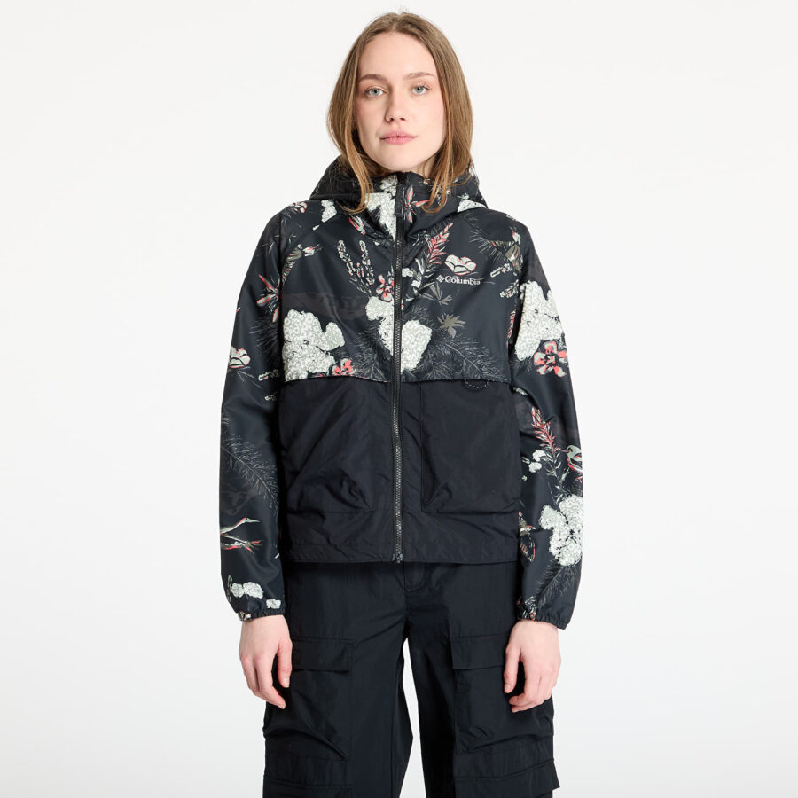 Széldzseki Columbia Spire Valley™ Printed Windbreaker Black Outbacked/ Black XS-alacsony-ár