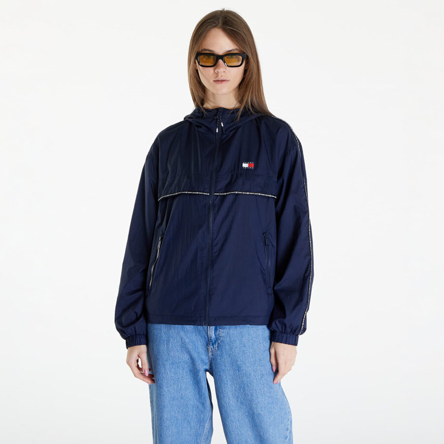 Széldzseki Tommy Jeans Chicago Tape Windbreaker Dark Night Navy XL-alacsony-ár