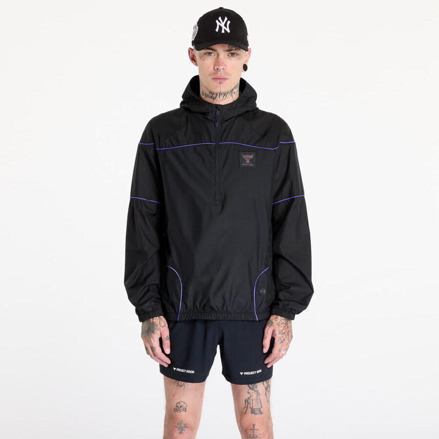 Széldzseki Under Armour Project Rock Anorak Jacket Black/ Pluto/ Black S-alacsony-ár