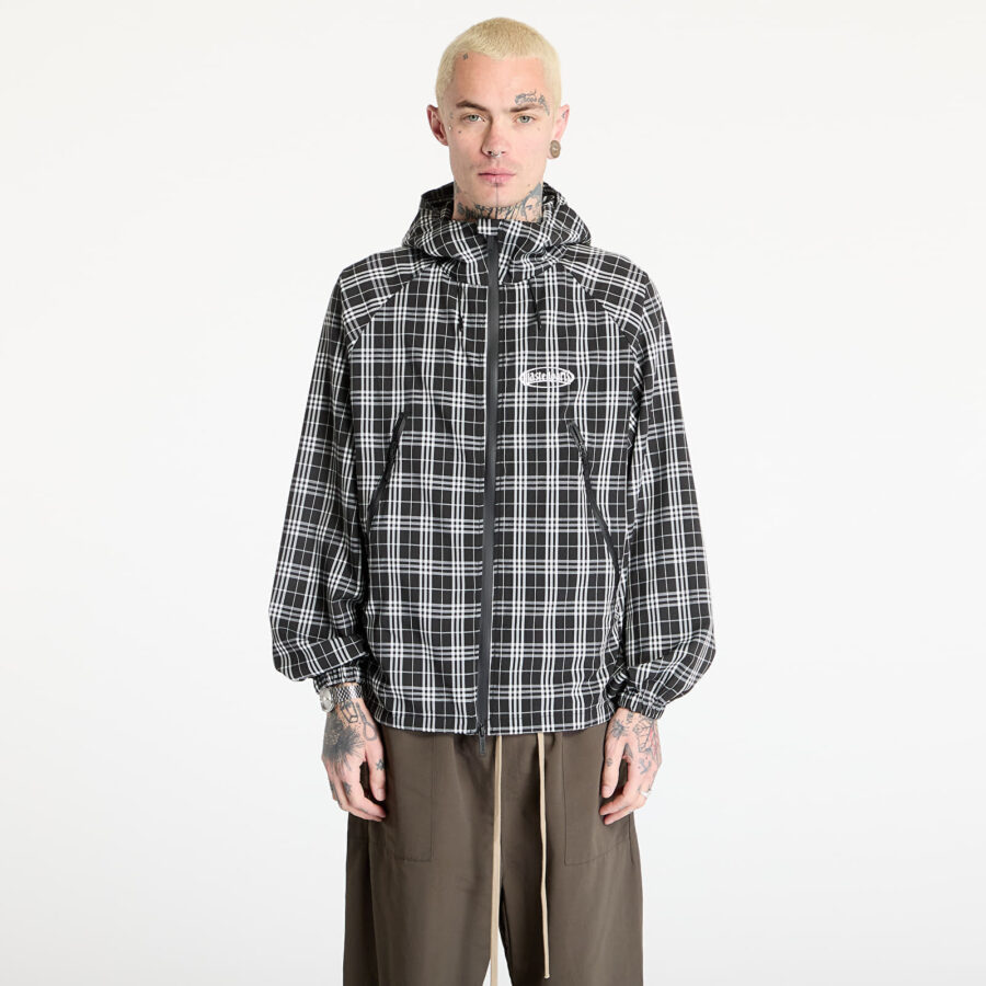 Széldzseki Wasted Paris M Yard Tartan Windbreaker Black/ White M-alacsony-ár