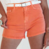 Szorty jeansowe damskie GLAMWEAR pomarańczowe Dstreet
