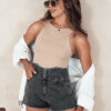 Szorty jeansowe damskie JEANLOVE czarne Dstreet