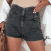 Szorty jeansowe damskie JEANLOVE czarne Dstreet