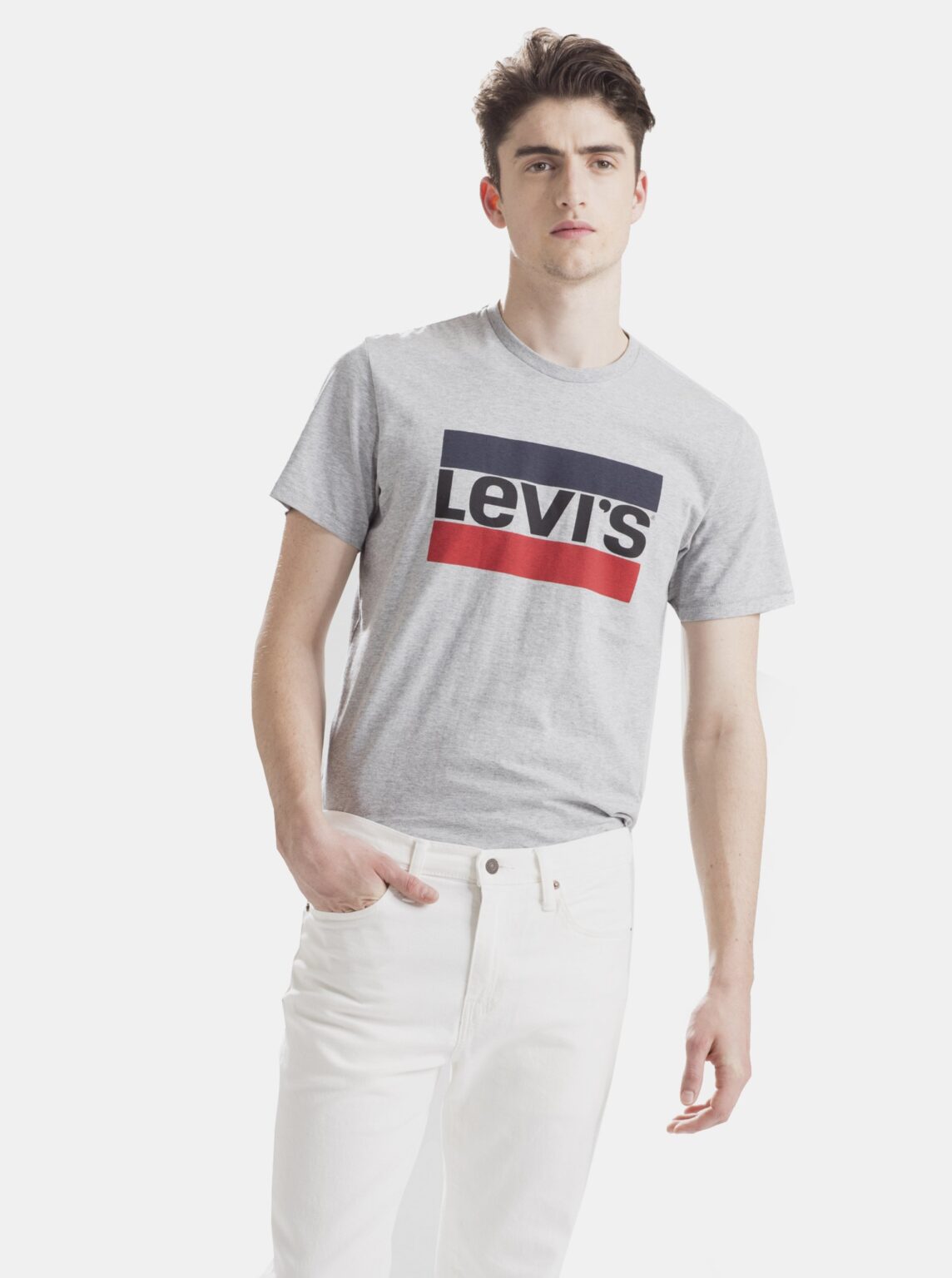 Szürke férfi póló Levi nyomatával®